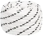 vidaXL Bootsseil Geflochten Wei&szlig; 16 mmx50 m Polyester