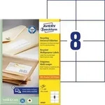 Universal-Etiketten RC A4 105x74mm 100 Bogen/800 Etiketten naturwei&szlig;