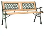 vidaXL Gartenbank 122 cm Gusseisen und Massivholz Tanne