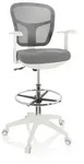 Arbeitsstuhl Counterstuhl TOP WORK 108 W Netzstoff/Stoff grau hjh OFFICE
