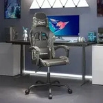 vidaXL Gaming-Stuhl Schwarz und Tarnfarben Kunstleder