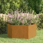 vidaXL Pflanzk&uuml;bel Rostig 90x90x45 cm Cortenstahl