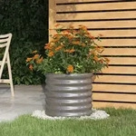 vidaXL Pflanzk&uuml;bel Pulverbeschichteter Stahl 40x40x36 cm Grau
