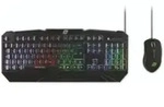 MediaRange MRGS102, Kabelgebunden, USB, QWERTZ, RGB-LED, Schwarz, Maus enthalten