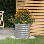 vidaXL Pflanzk&uuml;bel Pulverbeschichteter Stahl 40x40x36 cm Silber