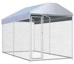 vidaXL Outdoor-Hundezwinger mit &Uuml;berdachung 382x192x225 cm