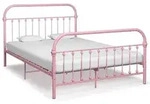 vidaXL Bettgestell Rosa Metall 120x200 cm