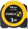 STABILA 19839 Taschenrollbandmaß BM 150 Länge 3 m Breite 16 mm mm/ mm EGII ABS /