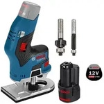Bosch Akku-Kantenfr&auml;se GKF 12V-8 / 1x 2,0 Ah Akkuinkl. 2x Fr&auml;ser