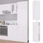 vidaXL K&uuml;hlumbauschrank Lyon Wei&szlig; 60x57x207 cm Holzwerkstoff
