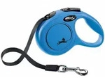 FLEXI Rollleine New CLASSIC Gurt - 3m, bis 12kg - Blau