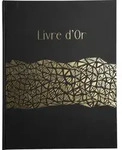 Exacompta G&auml;stebuch ARAMY 27x22 cm, 100 Seiten, Goldschnitt - Schwarz - 47981E