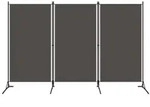 vidaXL 3-tlg. Raumteiler Anthrazit 260x180 cm