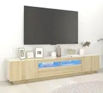 vidaXL TV-Schrank mit LED-Leuchten Sonoma-Eiche 200x35x40 cm