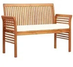 vidaXL 2-Sitzer Gartenbank mit Kissen 120 cm Massivholz Akazie
