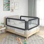 vidaXL Kleinkind-Bettschutzgitter Dunkelgrau 180x25 cm Stoff