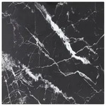 vidaXL Tischplatte Schwarz 40x40 cm 6 mm Hartglas in Marmoroptik