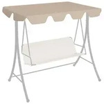 vidaXL Ersatzdach f&uuml;r Hollywoodschaukel Beige 188/168x145/110 cm