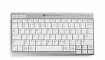 BakkerElkhuizen Ultraboard 950 Kabellos Tastatur US-Englisch, QWERTY Silber/Wei&szlig;