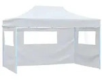 vidaXL Partyzelt Faltbar mit 3 Seitenteilen 291x413x315 cm Wei&szlig;
