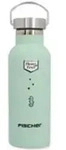 FISCHER Fahrrad-Trinkflasche Girl, Edelstahl, gr&uuml;n aus leichtem, rostfreiem