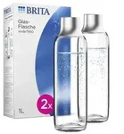 BRITA Glasflasche sodaTRIO Wassersprudler 1l, 2er Pack Ersatzflaschen &ndash;...