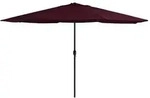 vidaXL Sonnenschirm mit Metall-Mast 390 cm Bordeauxrot