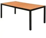 vidaXL Gartentisch Braun 185x90x74 cm Aluminium und WPC