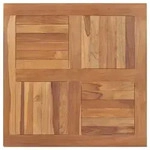 vidaXL Tischplatte Massivholz Teak Quadratisch 80&times;80&times;2,5 cm