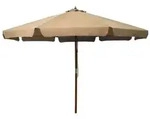 vidaXL Sonnenschirm mit Holzmast 330 cm Taupe
