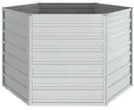 vidaXL Garten-Hochbeet 129x77 cm Verzinkter Stahl Silber