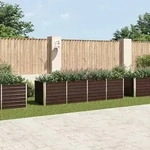 vidaXL Garten-Hochbeet Braun 320 x 80 x 77 cm Verzinkter Stahl