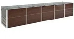 vidaXL Garten-Hochbeet Verzinkter Stahl 400&times;80&times;77 cm Braun