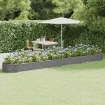vidaXL Hochbeet Pulverbeschichteter Stahl 544x100x36 cm Grau