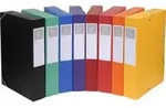 Exacompta 10x Archivbox R&uuml;cken 50mm Karton +3Klappen Gummizug A4 sortiert...