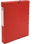 Exacompta 8x Archivbox PP 700&mu; blickdicht, R&uuml;cken 40mm, A4, Rot, 59785E