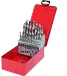 KS TOOLS HSS-G Spiralbohrer-Satz, Stahlblechkassette, 25-tlg 1-13mm