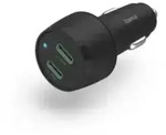 hama 00201632 Auto-Schnellladeger&auml;t, 2x USB-C Power Delivery/Qualcomm&reg;, 45 W,