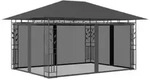 vidaXL Pavillon mit Moskitonetz 4x3x2,73 m Anthrazit 180 g/m2