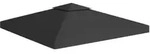 vidaXL Pavillon-Dachplane mit Kaminabzug 310 g/m2 3x3 m Schwarz