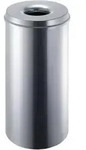 helit Papierkorb H2515800 50l Edelstahl silber +L&ouml;schkopf