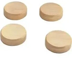 Holz-Magnet rund Pinienholz Neodymm 33x9mm VE=4 St&uuml;ck