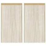 vidaXL Fadenvorh&auml;nge 2 Stk. 100 x 250 cm Beige