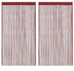 vidaXL Fadenvorh&auml;nge 2 Stk. 100 x 250 cm Burgunderrot