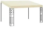 vidaXL Wand-Pavillon 4x3x2,5 m Cremewei&szlig;