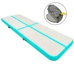 vidaXL Aufblasbare Gymnastikmatte mit Pumpe 500x100x20 cm PVC Gr&uuml;n