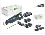 Festool RSC 18 EB-Basic Akku S&auml;bels&auml;ge 18 V Brushless + 2x Akku 3,0 Ah +...