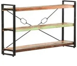 vidaXL B&uuml;cherregal 3 F&auml;cher 140x30x80 cm Altholz Massiv