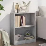 vidaXL B&uuml;cherregal Betongrau 60x24x76 cm Holzwerkstoff