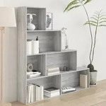 vidaXL B&uuml;cherregal Grau Sonoma 155x24x160 cm